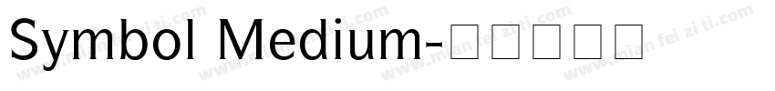 Symbol Medium字体转换